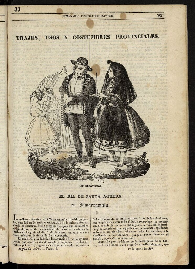 Miniatura de Semanario Pintoresco Español del 18 de agosto de 1839, nº 33