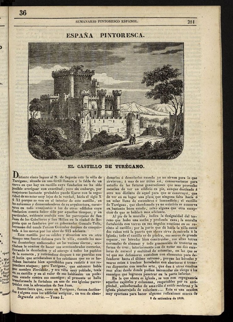 Miniatura de Semanario Pintoresco Español del 8 de septiembre de 1839, nº 36