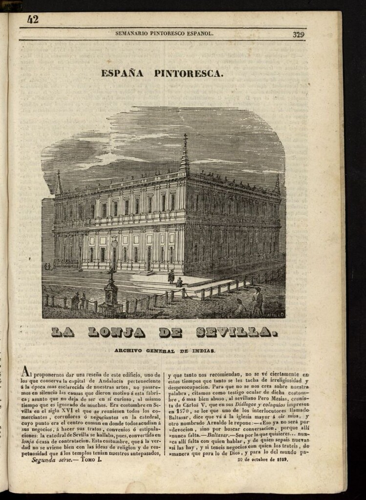 Miniatura de Semanario Pintoresco Español del 20 de octubre de 1839, nº 42