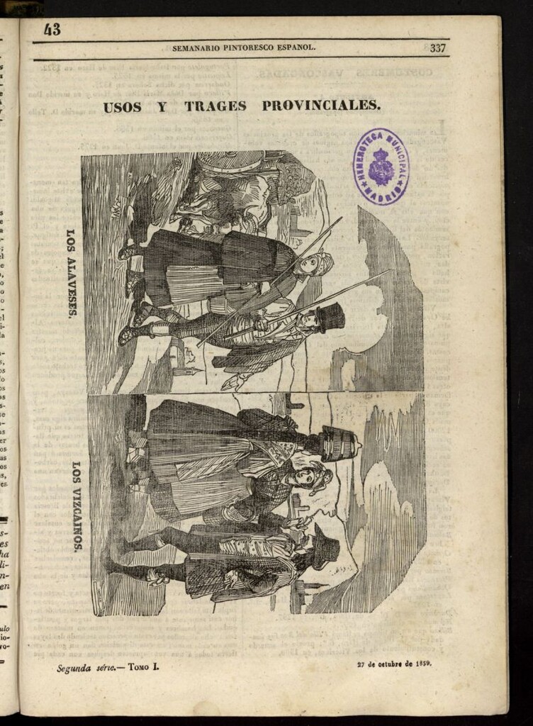 Miniatura de Semanario Pintoresco Español del 27 de octubre de 1839, nº 43