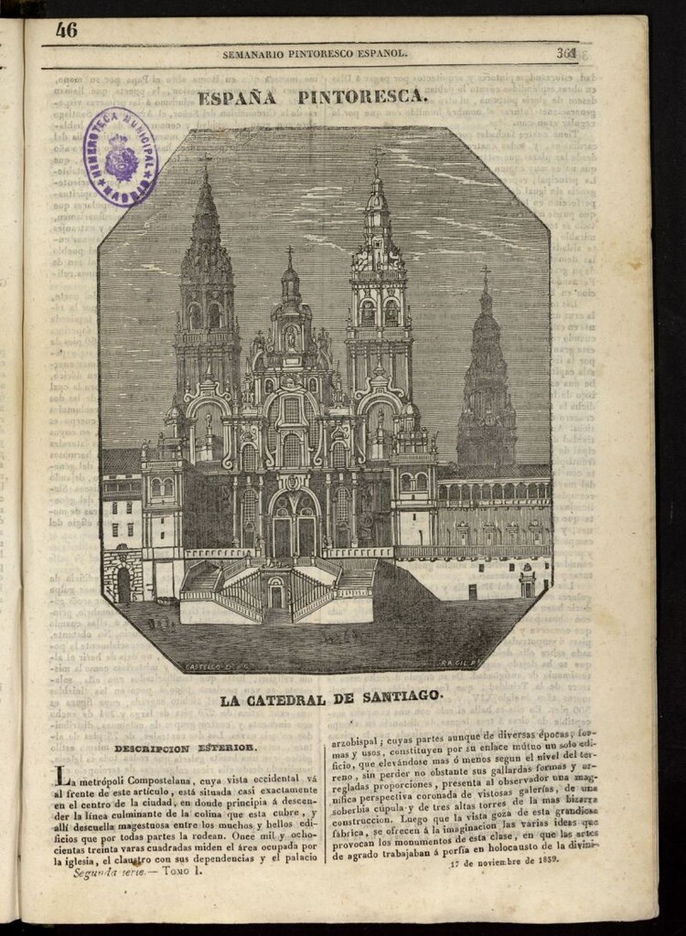 Miniatura de Semanario Pintoresco Español del 17 de noviembre de 1839, nº 46