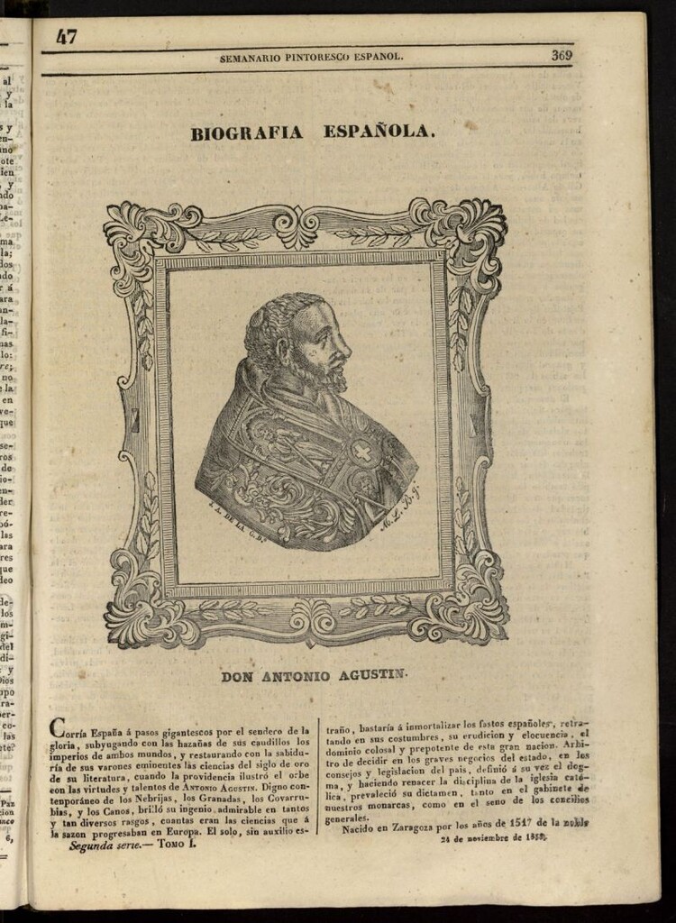 Miniatura de Semanario Pintoresco Español del 24 de noviembre de 1839, nº 47