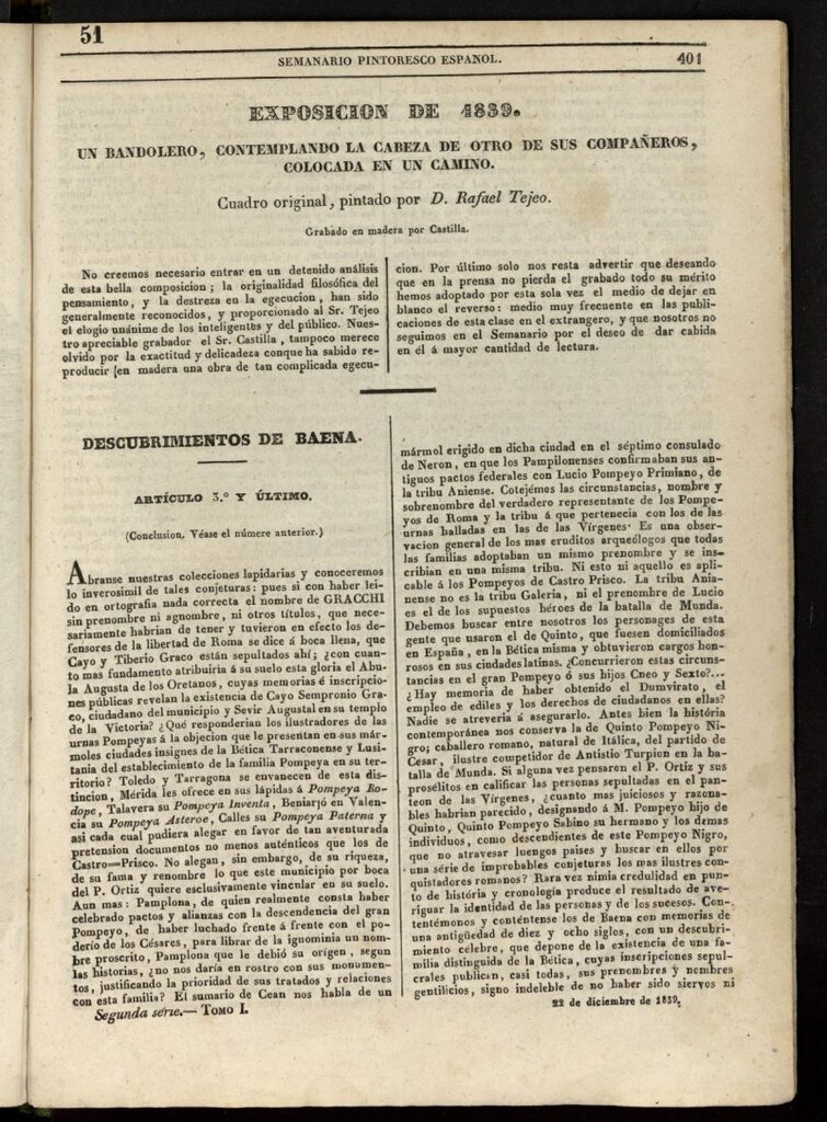 Miniatura de Semanario Pintoresco Español del 22 de diciembre de 1839, nº 51