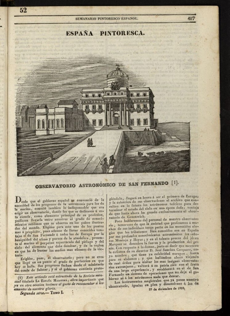 Miniatura de Semanario Pintoresco Español del 29 de diciembre de 1839, nº 52