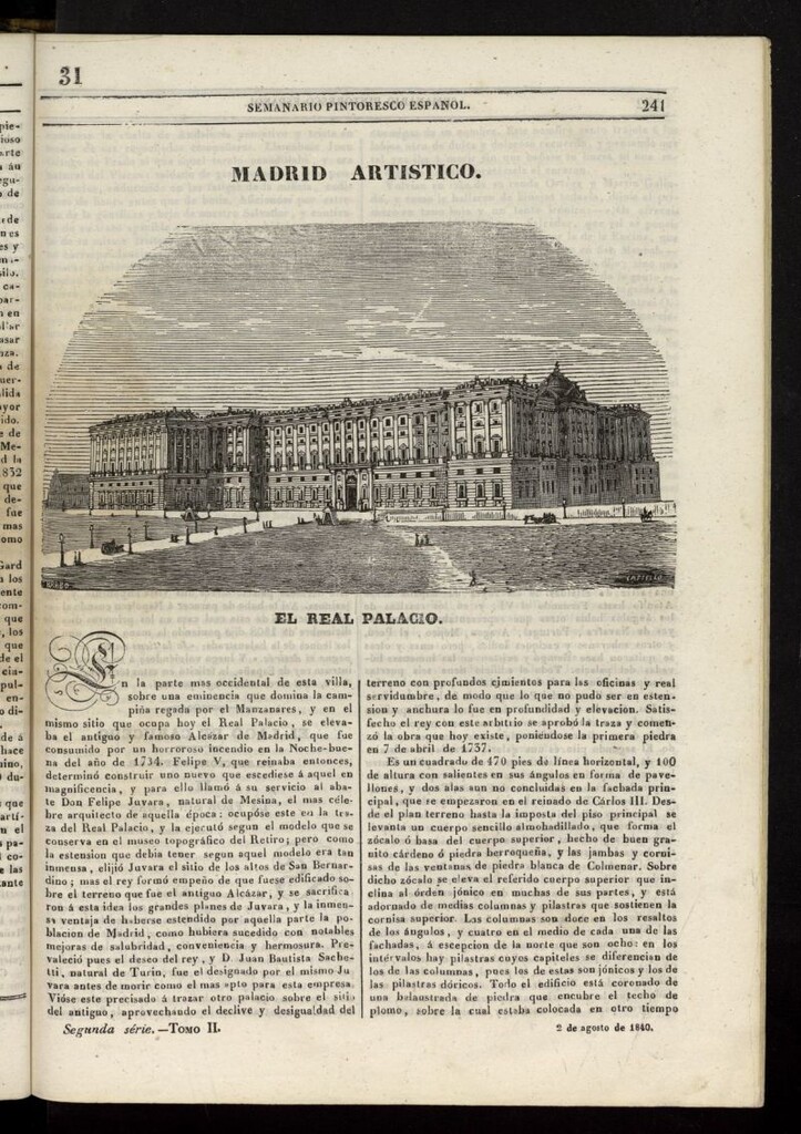 Miniatura de Semanario Pintoresco Español del 2 de agosto de 1840, nº 31