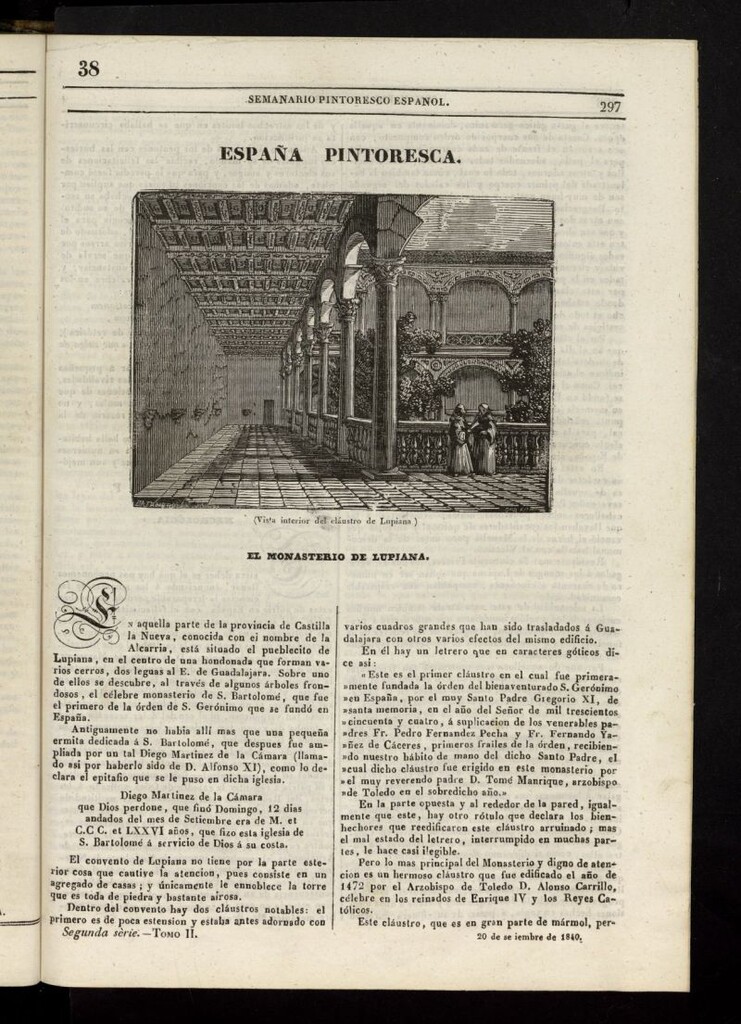 Miniatura de Semanario Pintoresco Español del 20 de septiembre de 1840, nº 38