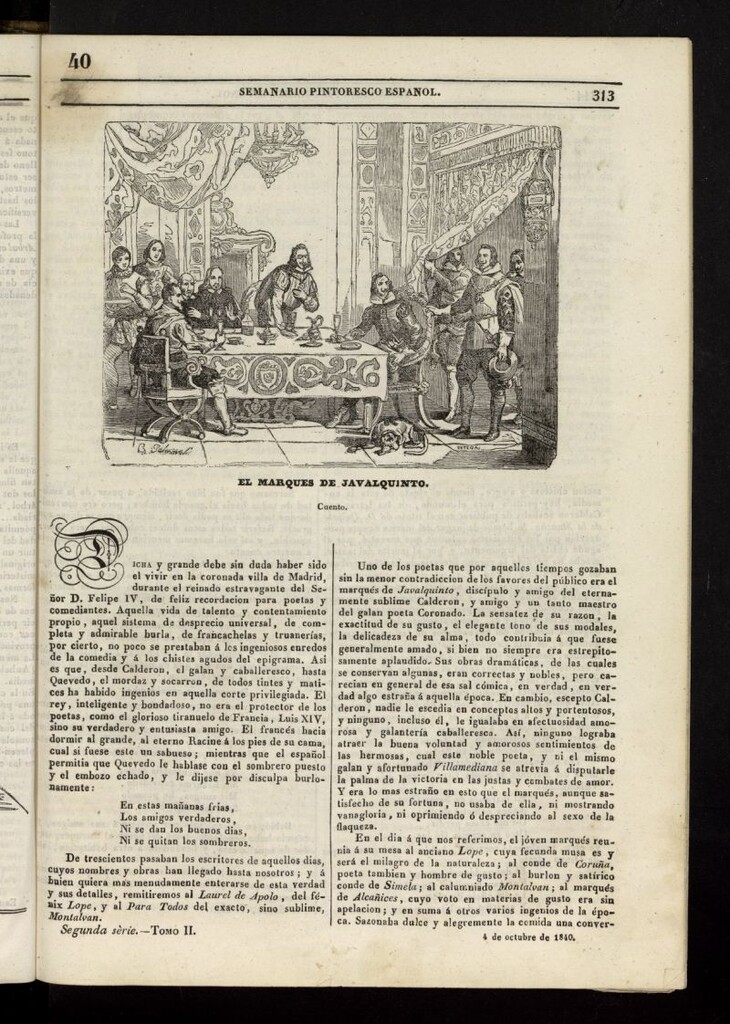 Miniatura de Semanario Pintoresco Español del 4 de octubre de 1840, nº 40
