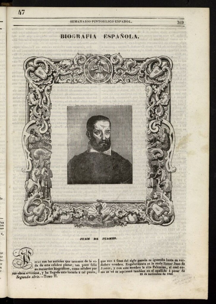 Miniatura de Semanario Pintoresco Español del 22 de noviembre de 1840, nº 47