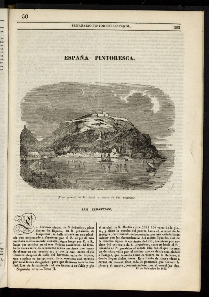 Miniatura de Semanario Pintoresco Español del 13 de diciembre de 1840, nº 50
