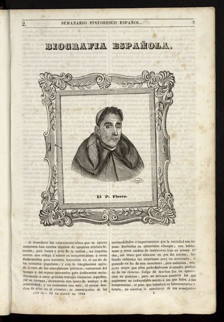 Miniatura de Semanario Pintoresco Español del 14 de enero de 1844, nº 2