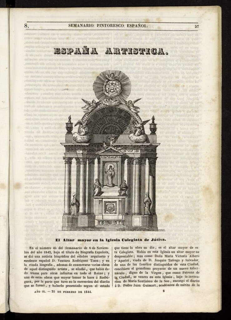 Miniatura de Semanario Pintoresco Español del 25 de febrero de 1844, nº 8