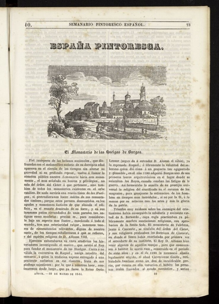 Miniatura de Semanario Pintoresco Español del 10 de marzo de 1844, nº 10