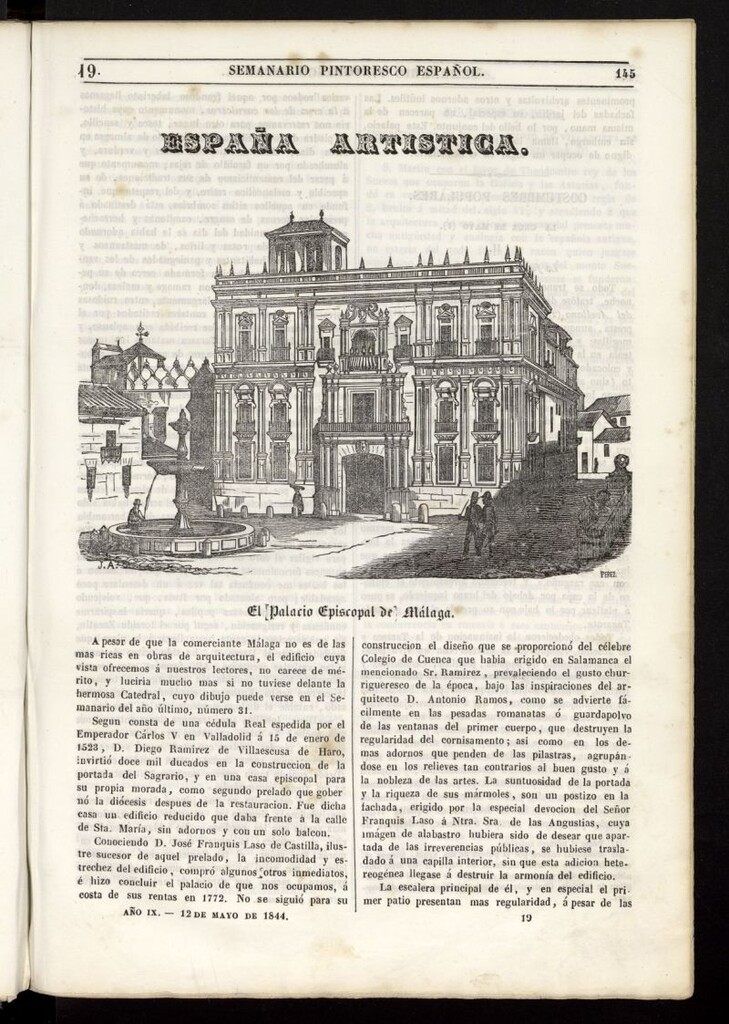 Miniatura de Semanario Pintoresco Español del 12 de mayo de 1844, nº 19