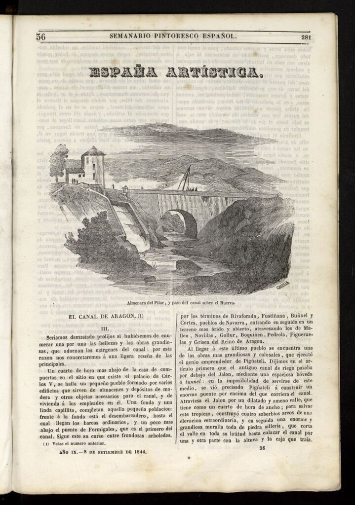 Miniatura de Semanario Pintoresco Español del 8 de septiembre de 1844, nº 36