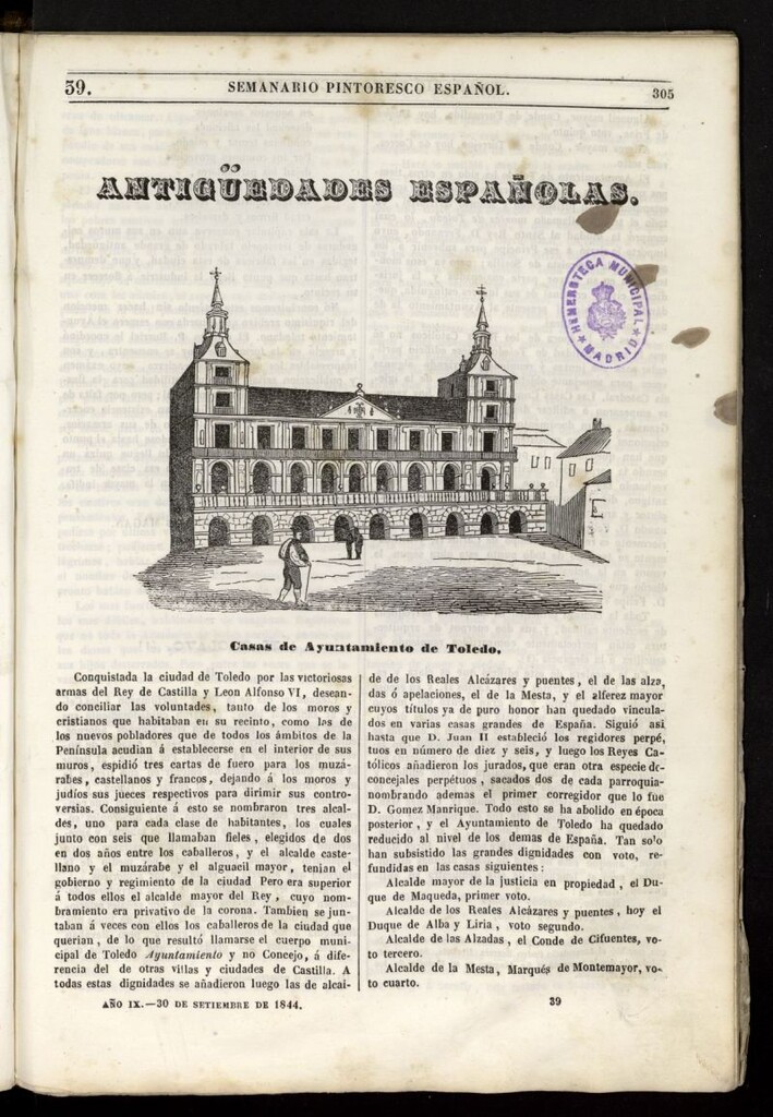 Miniatura de Semanario Pintoresco Español del 30 de septiembre de 1844, nº 39