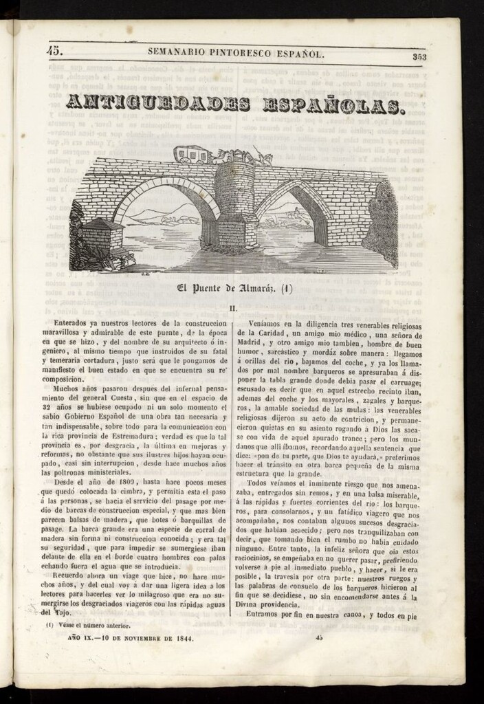 Miniatura de Semanario Pintoresco Español del 10 de noviembre de 1844, nº 45