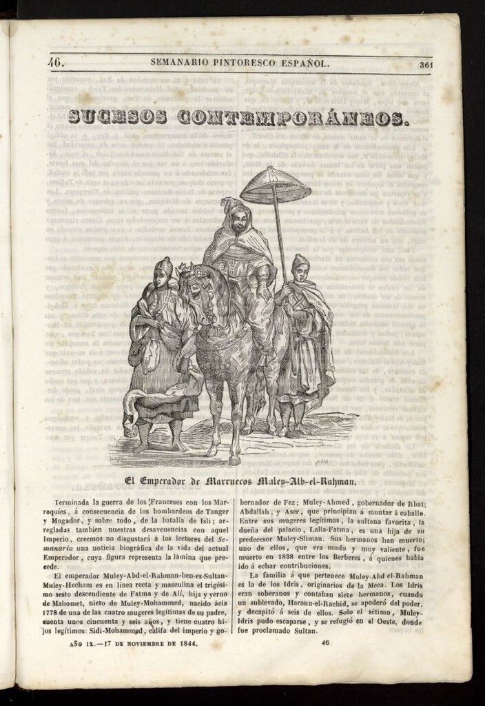 Miniatura de Semanario Pintoresco Español del 17 de noviembre de 1844, nº 46