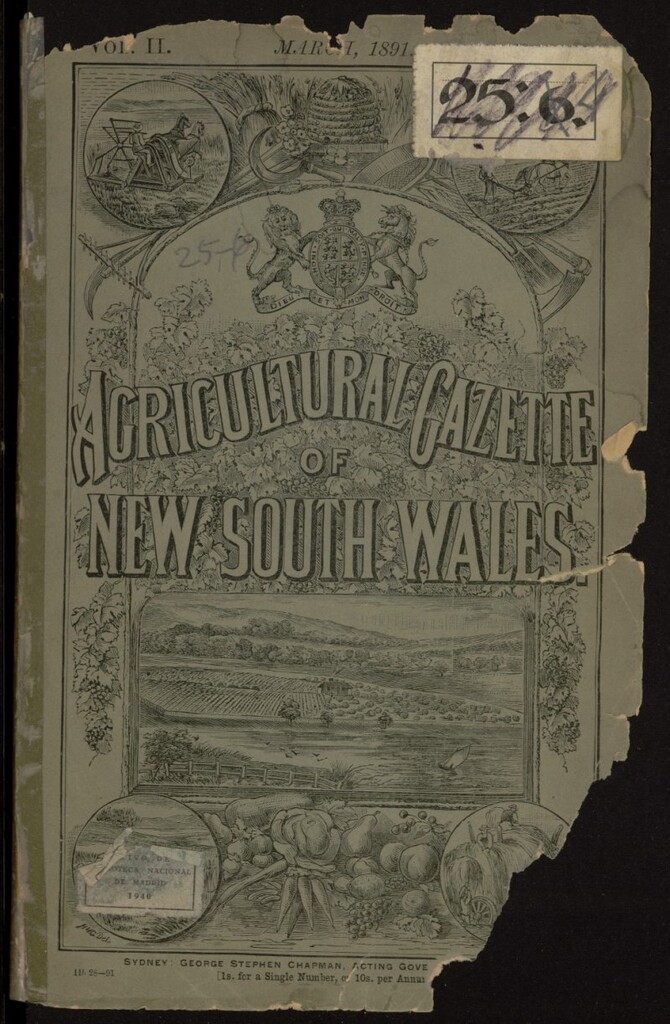 Miniatura de The Agricultural Gazette of New South Wales de marzo de 1891, nº 3