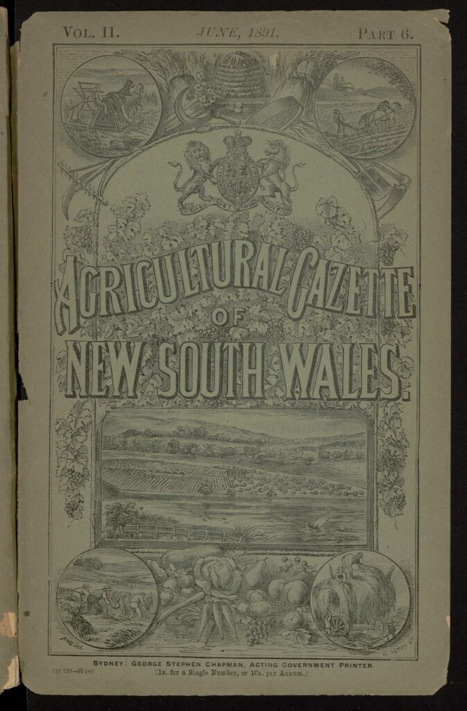 Miniatura de The Agricultural Gazette of New South Wales de junio de 1891, nº 6