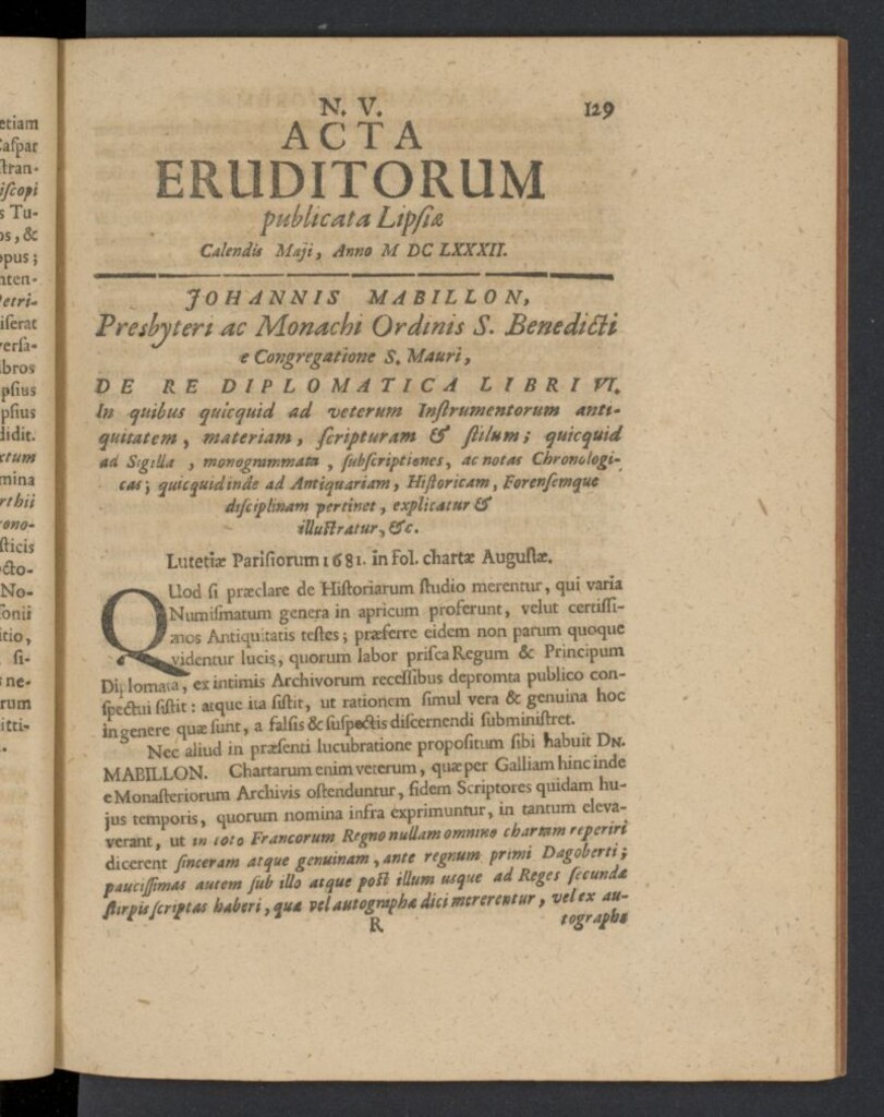 Miniatura de Acta Eruditorum de mayo de 1682, nº 5