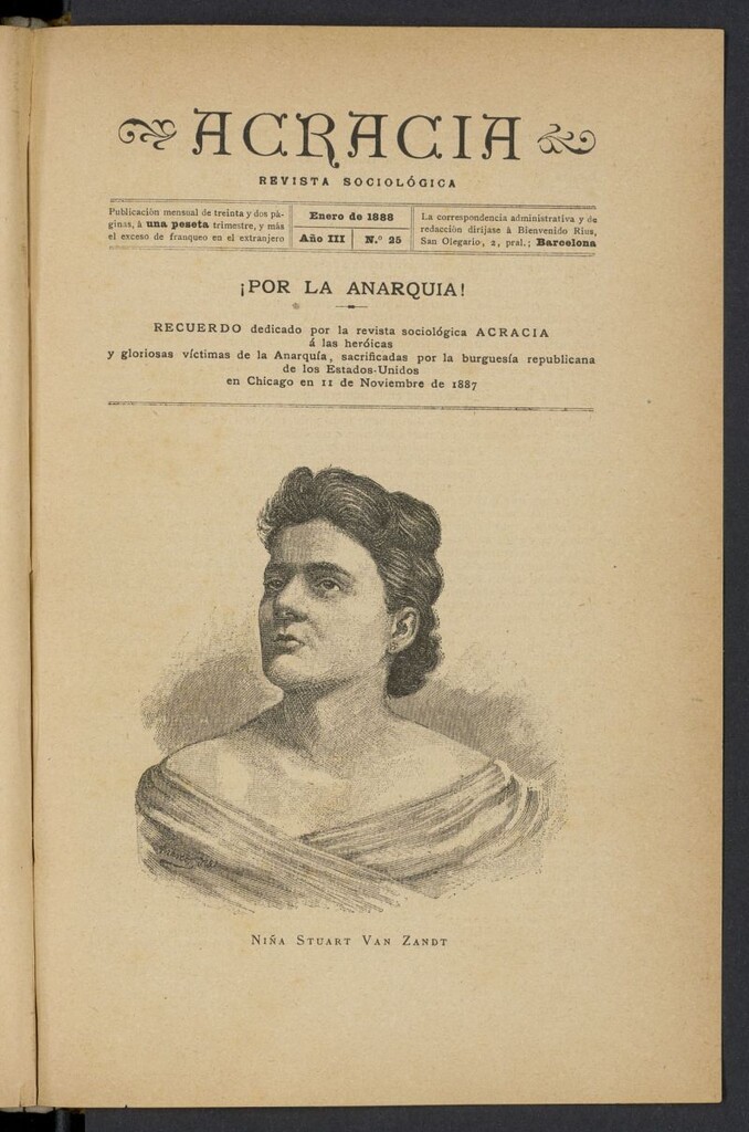 Miniatura de Acracia de enero de 1888, nº 25