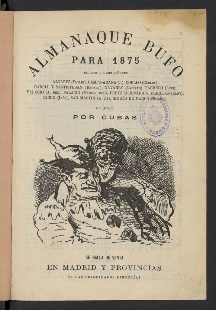 Miniatura de Almanaque Bufo para 1875