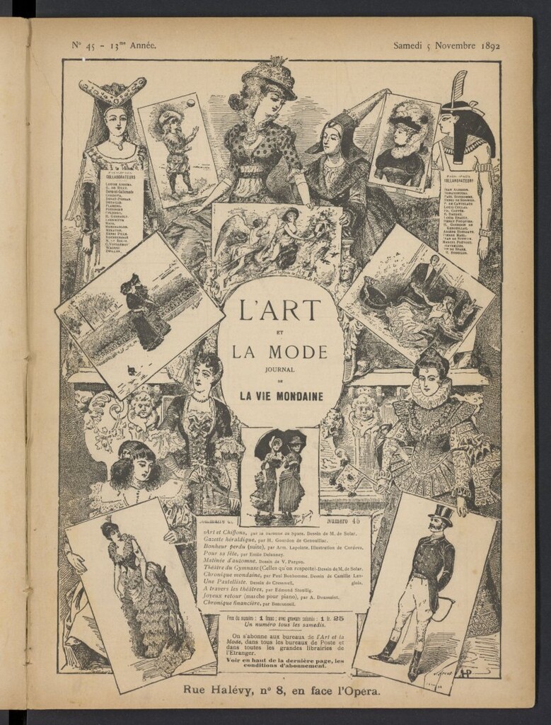 Miniatura de L´Art et la Mode del 5 de noviembre de 1892, nº 45
