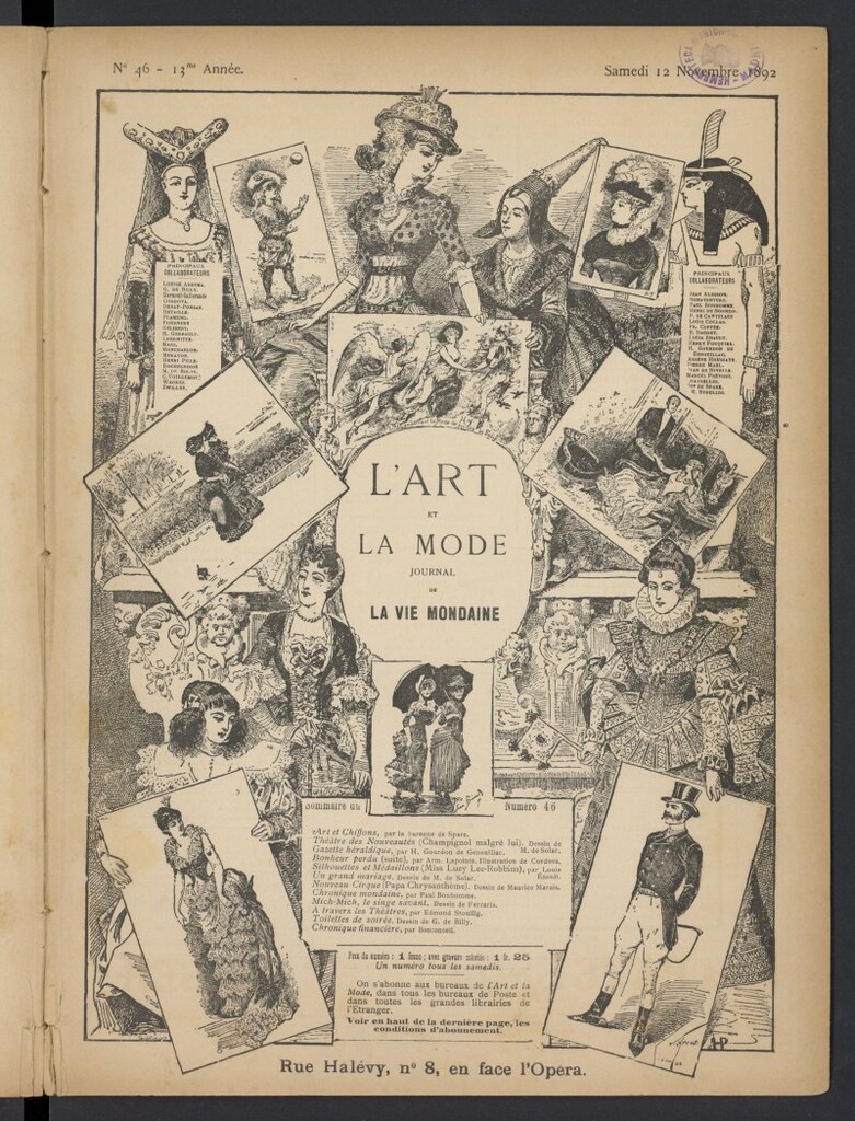 Miniatura de L´Art et la Mode del 12 de noviembre de 1892, nº 46