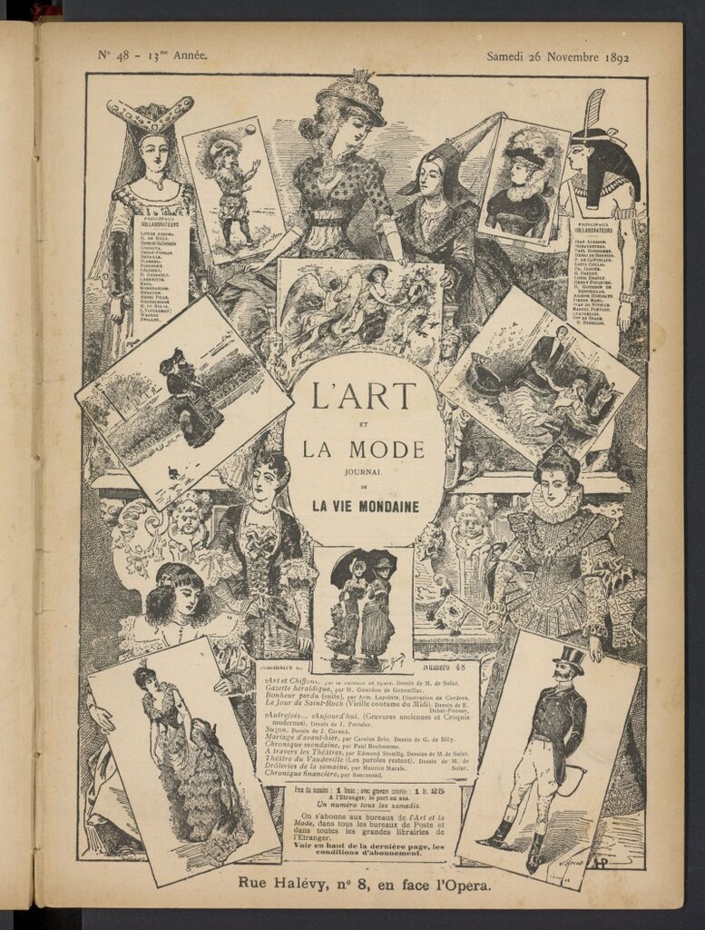 Miniatura de L´Art et la Mode del 26 de noviembre de 1892, nº 48