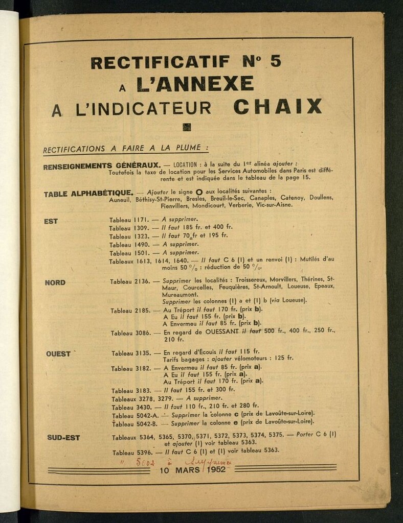 Miniatura de L´Annexe à l´Indicateur Chaix