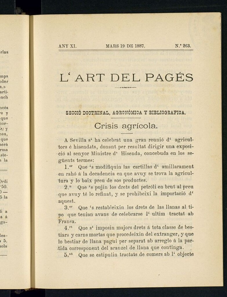 Miniatura de L´Art del Pagés del 19 de mars de 1887