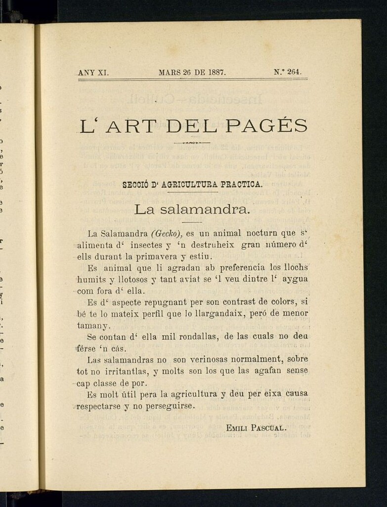 Miniatura de L´Art del Pagés del 26 de mars de 1887