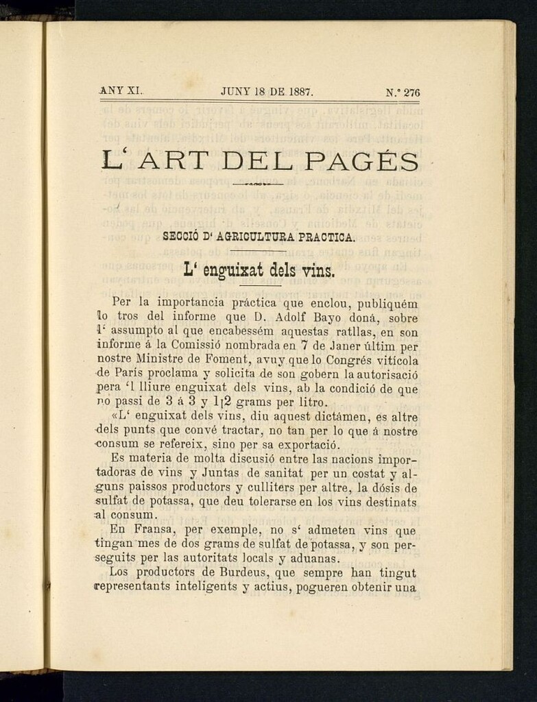 Miniatura de L´Art del Pagés del 18 de juny de 1887