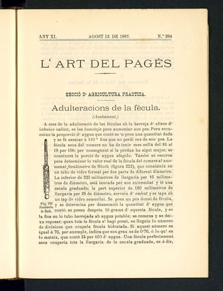 Miniatura de L´Art del Pagés del 13 de agost de 1887