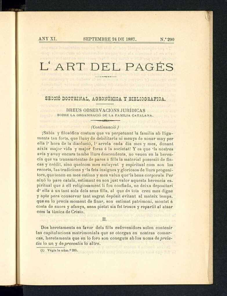 Miniatura de L´Art del Pagés del 24 de septembre de 1887