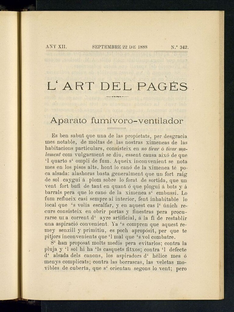 Miniatura de L´Art del Pagés del 22 de septiembre de 1888
