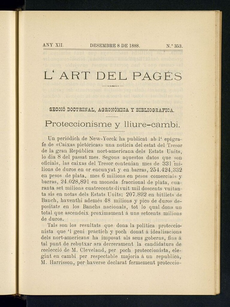 Miniatura de L´Art del Pagés del 8 de diciembre de 1888