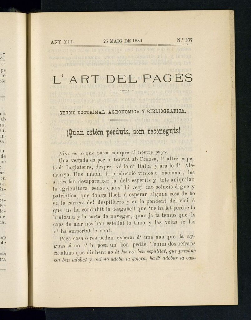 Miniatura de L´Art del Pagés del 25 de mayo de 1889