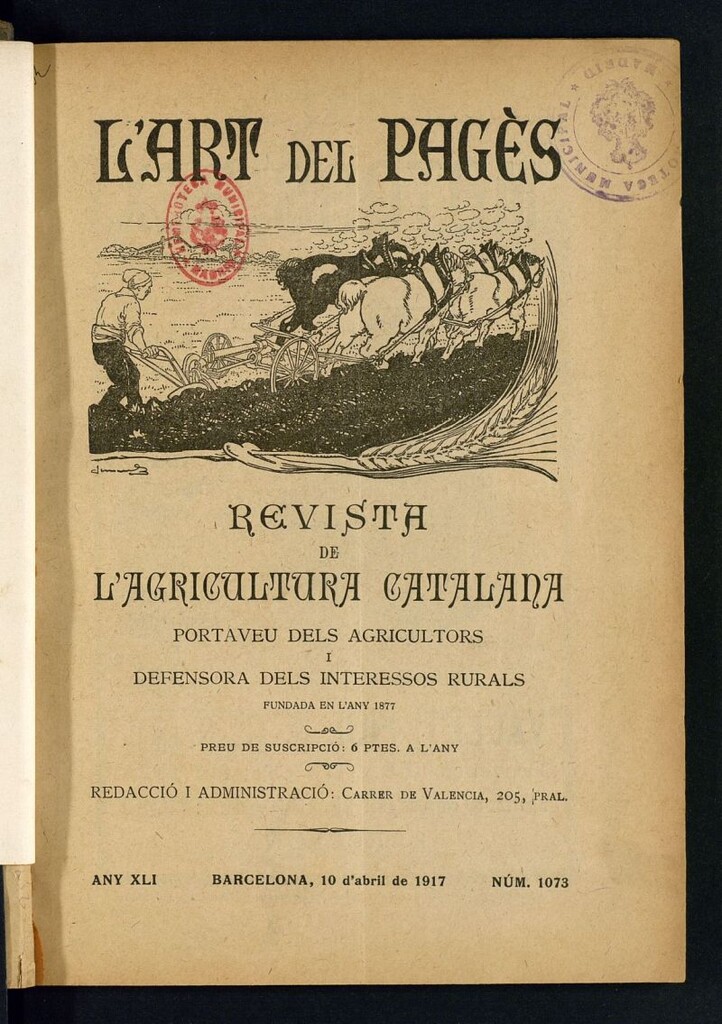 Miniatura de L´Art del Pagés del 10 de abril de 1917