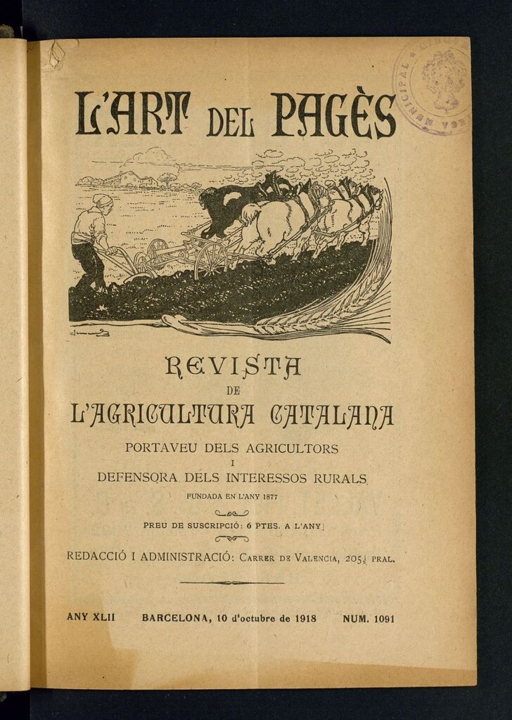 Miniatura de L´Art del Pagés del 10 de octubre de 1918