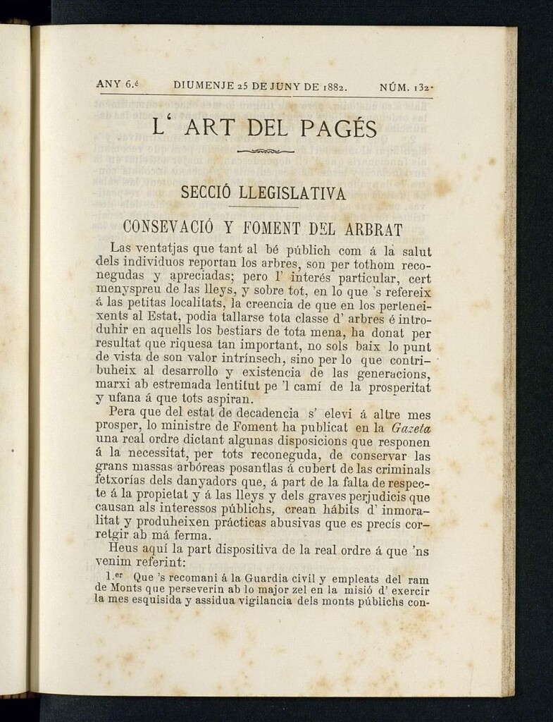 Miniatura de L´Art del Pagés del 25 de junio de 1882