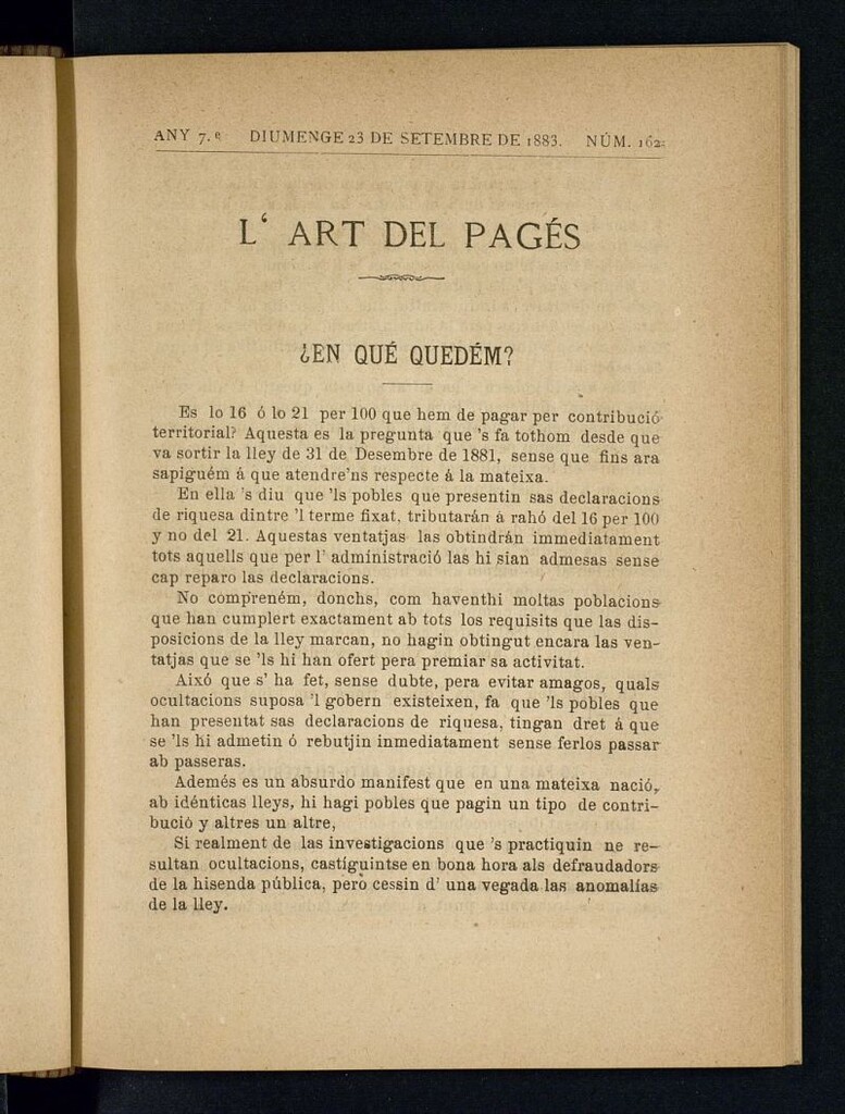 Miniatura de L´Art del Pagés del 23 de septiembre de 1883