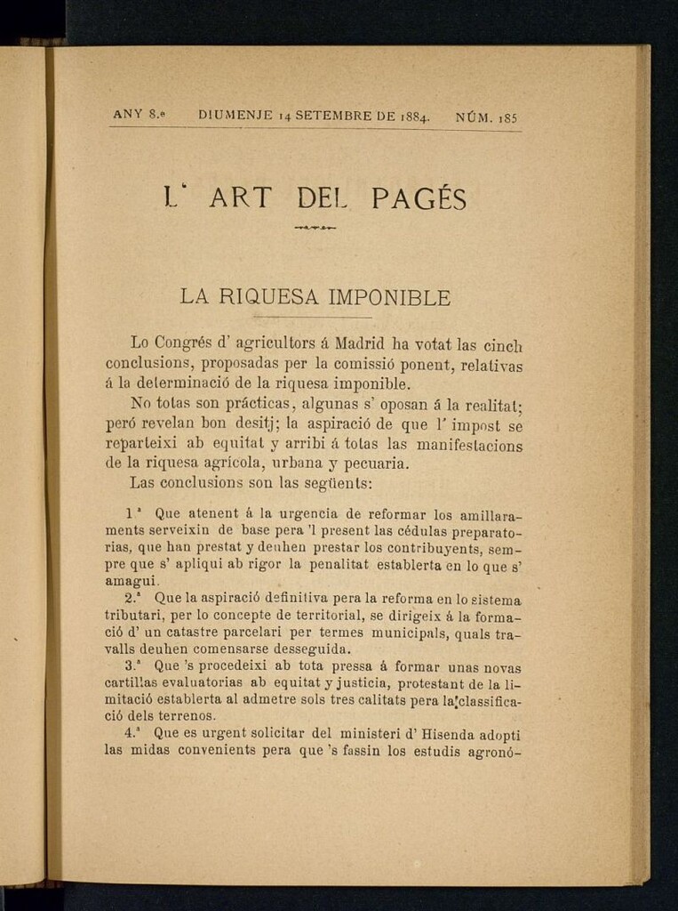 Miniatura de L´Art del Pagés del 14 de septiembre de 1884