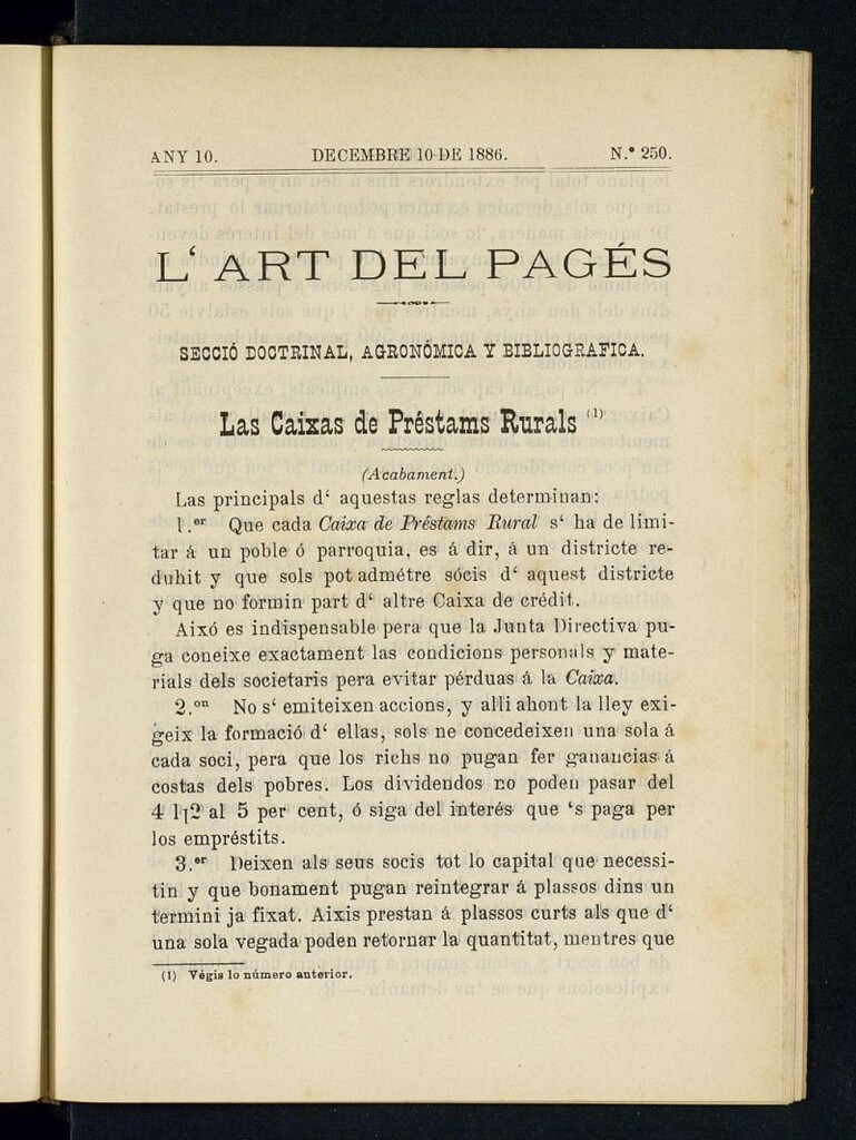 Miniatura de L´Art del Pagés del 10 de diciembre de 1886