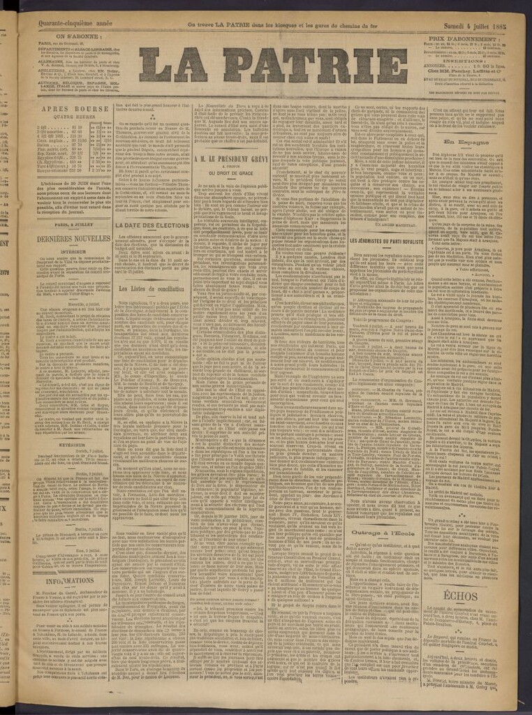 Miniatura de La Patrie del 4 de julio de 1885