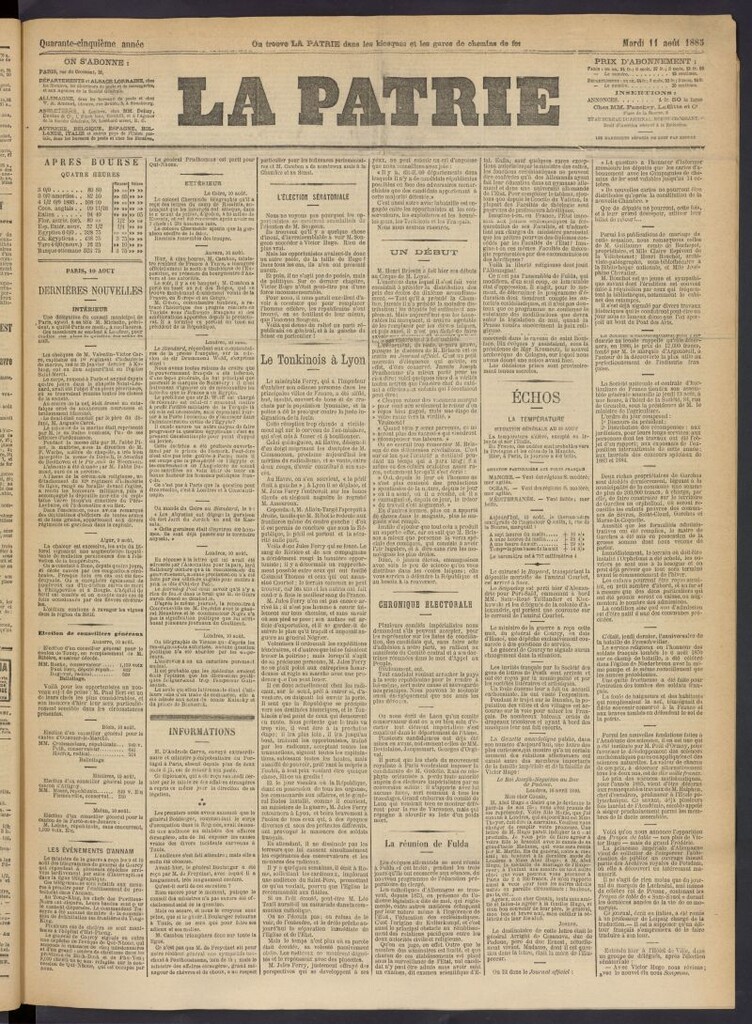 Miniatura de La Patrie del 11 de agosto de 1885