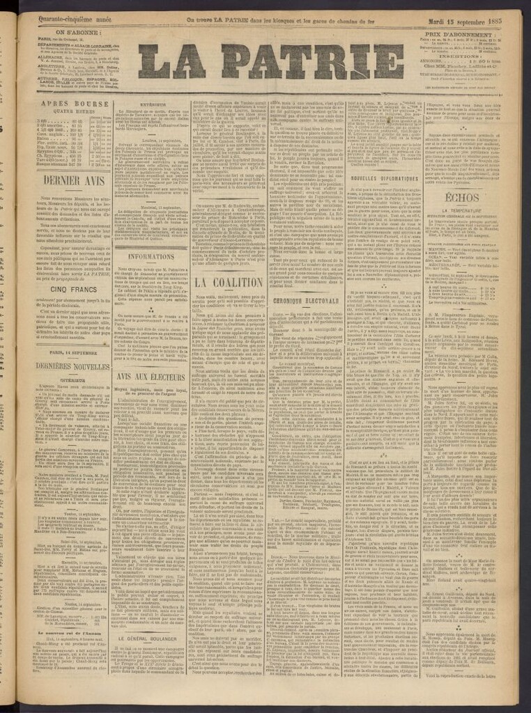 Miniatura de La Patrie del 15 de septiembre de 1885