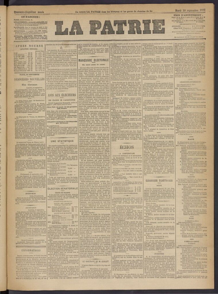 Miniatura de La Patrie del 29 de septiembre de 1885
