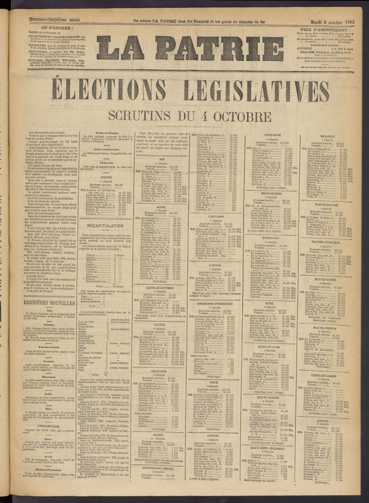 Miniatura de La Patrie del 6 de octubre de 1885