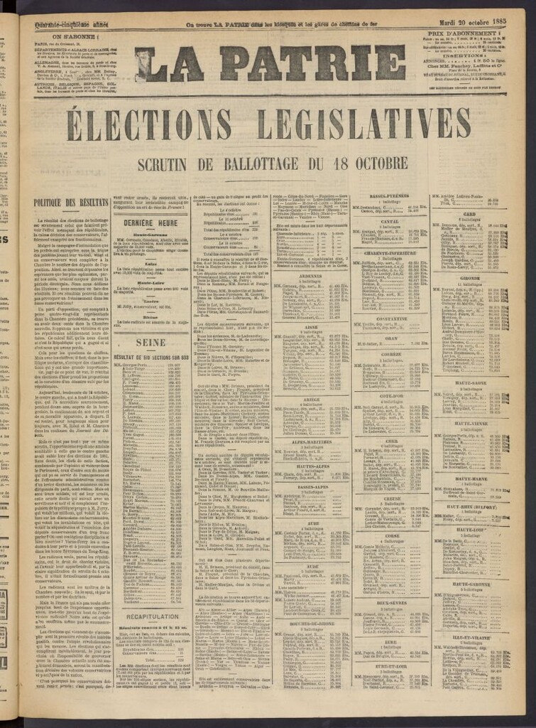 Miniatura de La Patrie del 20 de octubre de 1885